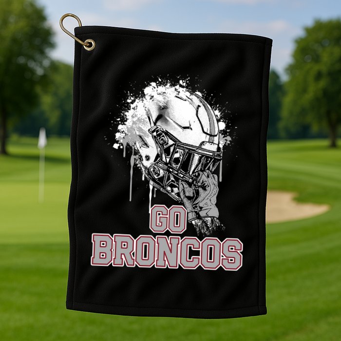 Palm Beach Central Broncos Rising Helmet Go Golf Towel