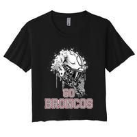 Palm Beach Central Broncos Rising Helmet Go Women's Crop Top Tee