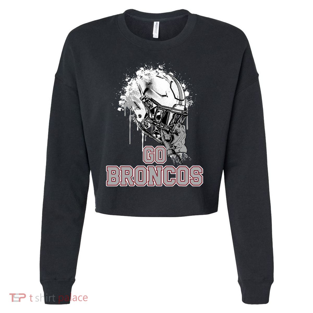 Palm Beach Central Broncos Rising Helmet Go Cropped Pullover Crew