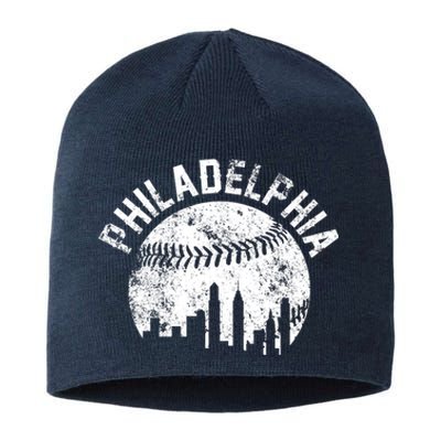 Philadelphia Baseball City Skyline Vintage Sustainable Beanie