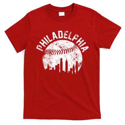 Philadelphia Baseball City Skyline Vintage T-Shirt