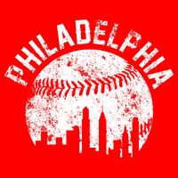 Philadelphia Baseball City Skyline Vintage Flatbill Hat