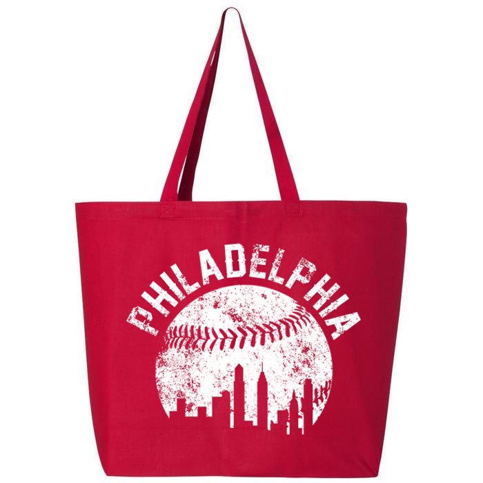 Philadelphia Baseball City Skyline Vintage 25L Jumbo Tote