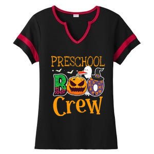 Preschool Boo Crew PreK Teachers Students Halloween Ladies Halftime Notch Neck Tee