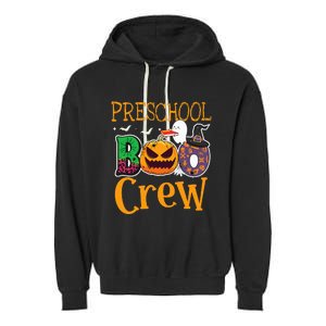 Preschool Boo Crew PreK Teachers Students Halloween Garment-Dyed Fleece Hoodie