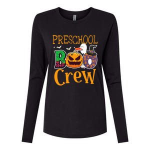 Preschool Boo Crew PreK Teachers Students Halloween Womens Cotton Relaxed Long Sleeve T-Shirt