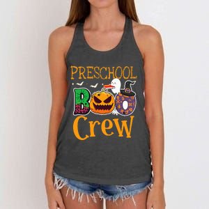 Preschool Boo Crew PreK Teachers Students Halloween Women's Knotted Racerback Tank