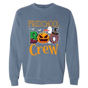 Preschool Boo Crew PreK Teachers Students Halloween Garment-Dyed Sweatshirt