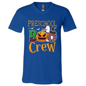 Preschool Boo Crew PreK Teachers Students Halloween V-Neck T-Shirt