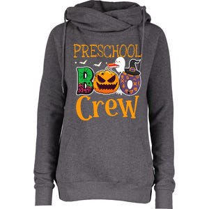 Preschool Boo Crew PreK Teachers Students Halloween Womens Funnel Neck Pullover Hood