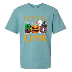 Preschool Boo Crew PreK Teachers Students Halloween Sueded Cloud Jersey T-Shirt