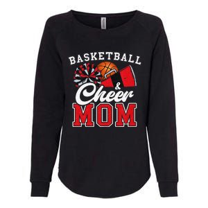 Proud Basketball & Cheer Mom Cheerleader Mom Mama Red Womens California Wash Sweatshirt