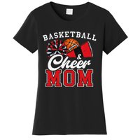 Proud Basketball & Cheer Mom Cheerleader Mom Mama Red Women's T-Shirt