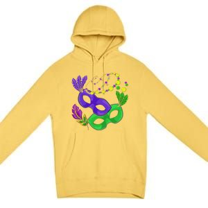 Parade Beads Carnival Masquerade Gift Mardi Gras Premium Pullover Hoodie