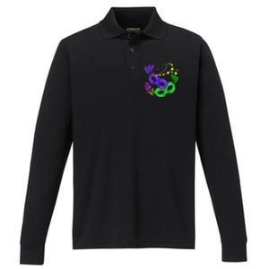 Parade Beads Carnival Masquerade Gift Mardi Gras Performance Long Sleeve Polo