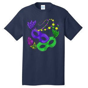 Parade Beads Carnival Masquerade Gift Mardi Gras Tall T-Shirt