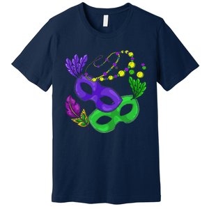 Parade Beads Carnival Masquerade Gift Mardi Gras Premium T-Shirt