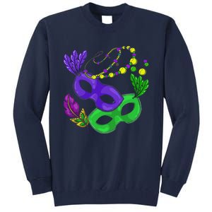 Parade Beads Carnival Masquerade Gift Mardi Gras Tall Sweatshirt