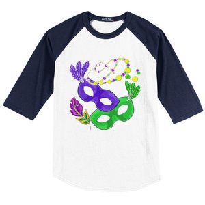 Parade Beads Carnival Masquerade Gift Mardi Gras Baseball Sleeve Shirt