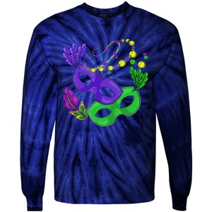 Parade Beads Carnival Masquerade Gift Mardi Gras Tie-Dye Long Sleeve Shirt