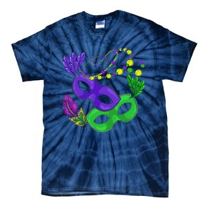 Parade Beads Carnival Masquerade Gift Mardi Gras Tie-Dye T-Shirt