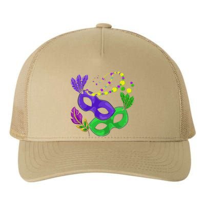 Parade Beads Carnival Masquerade Gift Mardi Gras Yupoong Adult 5-Panel Trucker Hat