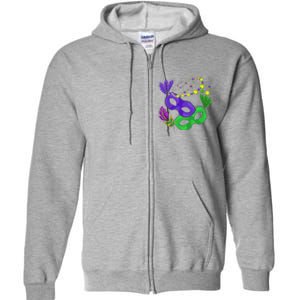 Parade Beads Carnival Masquerade Gift Mardi Gras Full Zip Hoodie