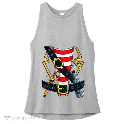 Pirate Buccaneer Costume Funny Halloween Novelty Ladies PosiCharge Tri-Blend Wicking Tank