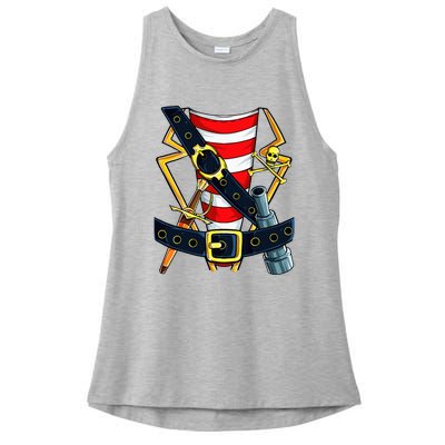 Pirate Buccaneer Costume Funny Halloween Novelty Ladies PosiCharge Tri-Blend Wicking Tank