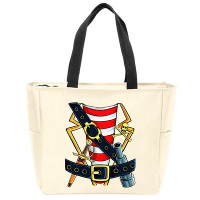 Pirate Buccaneer Costume Funny Halloween Novelty Zip Tote Bag