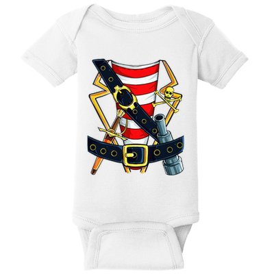 Pirate Buccaneer Costume Funny Halloween Novelty Baby Bodysuit