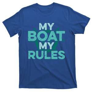 Pontoon Boat Captain My Boat My Rules Fathers Day Gift T-Shirt