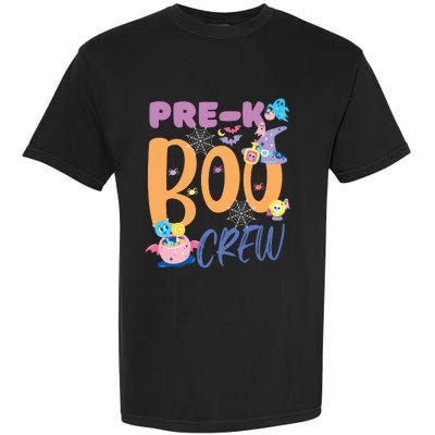 PreK Boo Crew Teacher Students Halloween Costume Party Team Garment-Dyed Heavyweight T-Shirt