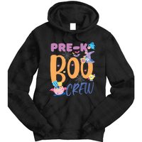 PreK Boo Crew Teacher Students Halloween Costume Party Team Tie Dye Hoodie