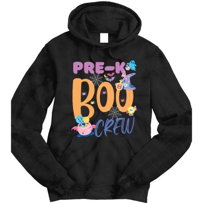 PreK Boo Crew Teacher Students Halloween Costume Party Team Tie Dye Hoodie