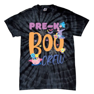 PreK Boo Crew Teacher Students Halloween Costume Party Team Tie-Dye T-Shirt