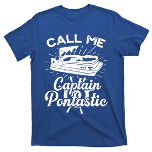 Pontoon Boat Captain Pontastic Fathers Day Gift T-Shirt