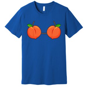 Peach Bra Costume Cute Easy Fruits Halloween Gift Premium T-Shirt