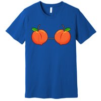 Peach Bra Costume Cute Easy Fruits Halloween Gift Premium T-Shirt