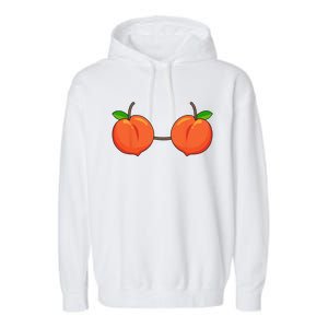 Peach Bra Costume Cute Easy Fruits Halloween Gift Garment-Dyed Fleece Hoodie