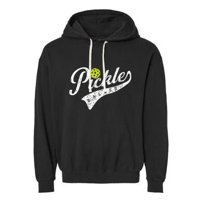 Pickle Baller Cool Paddle Sports Pickleball Lover Vintage Garment-Dyed Fleece Hoodie