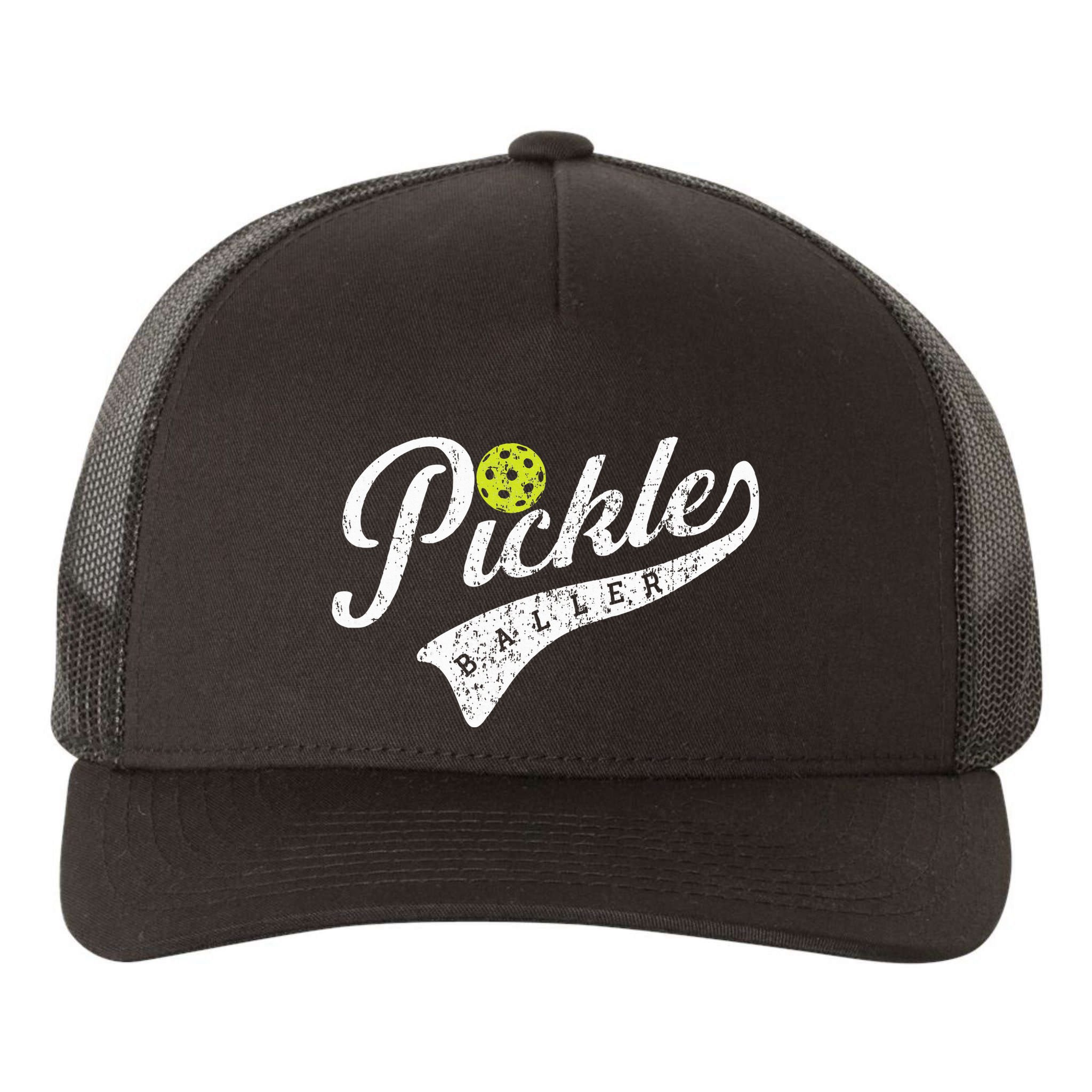 Pickle Baller Cool Paddle Sports Pickleball Lover Vintage Yupoong Adult 5-Panel Trucker Hat