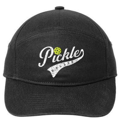 Pickle Baller Cool Paddle Sports Pickleball Lover Vintage 7-Panel Snapback Hat