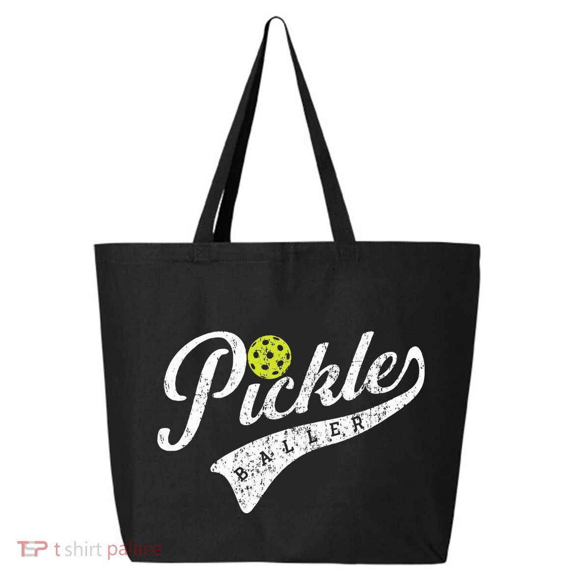Pickle Baller Cool Paddle Sports Pickleball Lover Vintage 25L Jumbo Tote