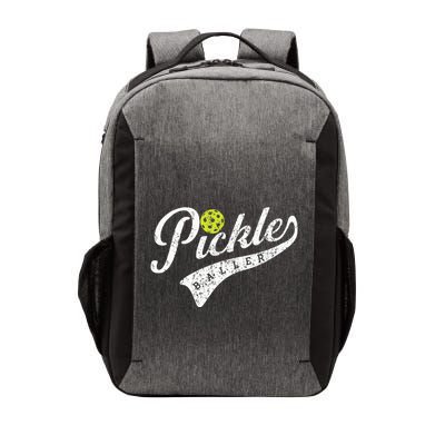 Pickle Baller Cool Paddle Sports Pickleball Lover Vintage Vector Backpack