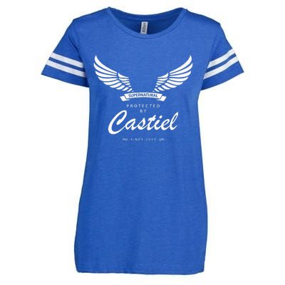 Protected By Castiel Supernatural Enza Ladies Jersey Football T-Shirt