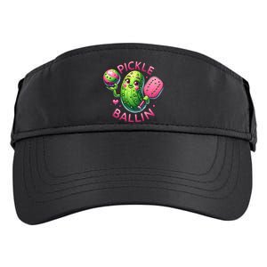 Pickle Ballin Cute Pickleball Women Pickleball Lovers Adult Drive Performance Visor