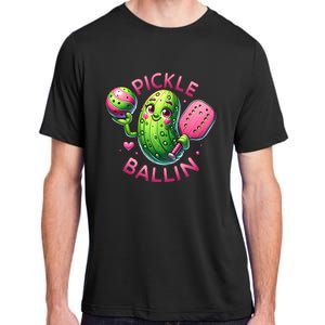 Pickle Ballin Cute Pickleball Women Pickleball Lovers Adult ChromaSoft Performance T-Shirt