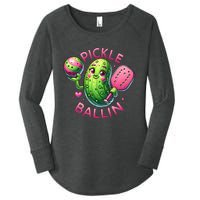 Pickle Ballin Cute Pickleball Women Pickleball Lovers Women's Perfect Tri Tunic Long Sleeve Shirt