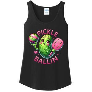 Pickle Ballin Cute Pickleball Women Pickleball Lovers Ladies Essential Tank